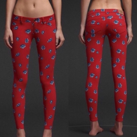 Floral Jeans Pants Inseam 